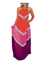 Elapsy Womens Casual Sleeveless Boho Striped Tank Long Maxi Dress Sundress - My时装实拍 - $89.99  ~ ¥602.96