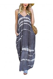 Elapsy Womens Summer Casual Print Sleeveless Boho Long Maxi Dress with Pocket - Moj look - $89.99  ~ 571,67kn