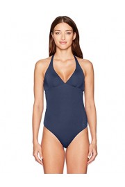 Emporio Armani EA7 Women's Lines Evolution Halter One Piece Swimsuit - Mi look - $81.94  ~ 70.38€