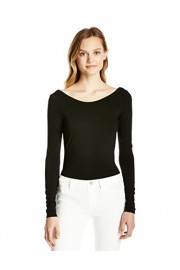Essentialist Women's Ballet Neckline Long-Sleeve Knit Bodysuit - My look - $32.95 