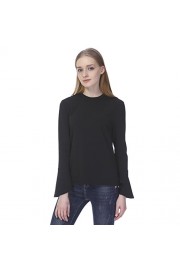 Essentialist Women's Fitted High-Neck Ruffle-Sleeve Top - My look - $34.95 