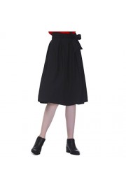 Essentialist Women's High-Waist A-Line Midi Skirt With Sash - My look - $39.95 
