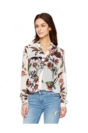 Essentialist Women's Silky Floral Long Sleeve Blouse - My look - $36.95 