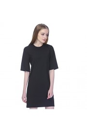 Essentialist Women's Simple Stretch Knit Short Sleeve Shift Dress - My look - $42.95 