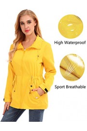 FISOUL Raincoats Women's Waterproof Lightweight Rain Jacket Outdoor Hooded Trench - My look - $7.99 