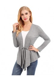 FISOUL Women's Sweater Cardigans Open Drape Front Coats Long Sleeve Lightweight Knit Jackets - My look - $7.99  ~ £6.07