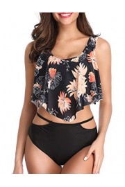 Firpearl Women's High Waisted Bikini Flounce Crop Top Swimsuits Two Piece Bathing Suits - Mój wygląd - $12.99  ~ 11.16€