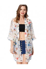 GRACE KARIN Women's Floral Shrug Cover Up Print Sun Protection Bikini Kimono Cardigan - Moj look - $13.99  ~ 12.02€