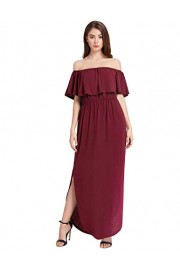 GRACE KARIN Womens Off The Shoulder Ruffle Party Dresses Maxi Dress CLAF0229 - Mój wygląd - $19.99  ~ 17.17€