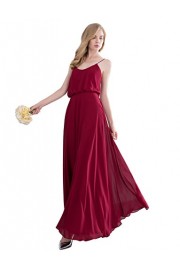 Gardenwed Simple Spaghetti Straps Flowy Long Bridesmaid Dress Formal Dress - Moj look - $100.00  ~ 85.89€
