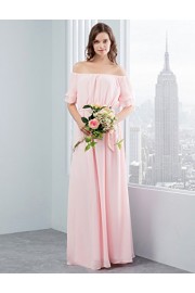 Gardenwed Simple Spaghetti Straps Flowy Long Bridesmaid Dress Formal Dress - My look - $169.00 