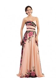 Grace Karin Floral Print Graceful Chiffon Prom Dress For Women (Multi-Colored) - My时装实拍 - $39.99  ~ ¥267.95