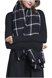 HAIDE99 Women's Plaid Blanket Scarf Winter Scarf Large Soft Gorgeous Wrap Shawl - Il mio sguardo - $6.99  ~ 6.00€