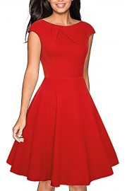 HOMEYEE Women's Wedding Guest Formal Vintage Flare Dress A067 - My look - $30.99 