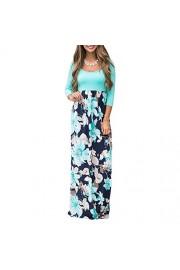 HOOYON Women's Casual Floral Printed Long Maxi Dress with Pockets(S-5XL),Flower 3,Large - Moj look - $18.99  ~ 16.31€
