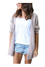 HOTAPEI Women Classic Casual Long Sleeve Open Front Knitwear Soft Drape Cardigan Sweaters - O meu olhar - $18.59  ~ 15.97€