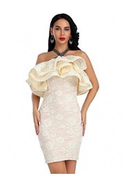 Hego Halter Club Party Prom Mini Sexy Sleeveless Bodycon Bandage Dress for Women - Mi look - $139.00  ~ 119.39€
