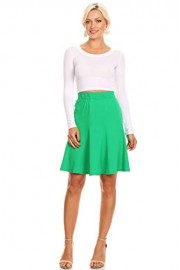 High Waisted Above The Knee A Line Skirts for Women - Made in USA - My look - $17.99 