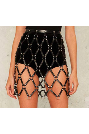 Hollowed Out Harness Skirt Black - My look - 