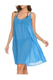 Hotouch Women Beach Swimsuit Sleeveless Coverups Bikini Cover Up Sky Blue L - Moj look - $16.99  ~ 14.59€