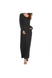 Hotouch Women Long Sleeve Loose Plain Tunic Long Maxi Dress with Pockets - Moj look - $4.99  ~ 4.29€