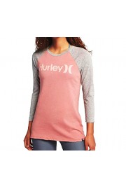 Hurley Rust Pink/Grey Heather Perfect Raglan L/S Shirt - My look - $29.74 