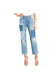 Jessica Simpson $80 Womens 1757 Light Blue Distressed Patch Jeans 27 Waist B+B - Moj look - $15.00  ~ 12.88€