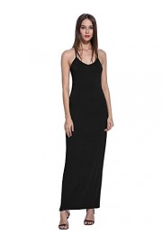 KIRA Women's Adjustable Spaghetti Straps Long Cami Slip Dress - Mi look - $20.99  ~ 18.03€