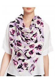 Kate Spade New York - Romantic Spring Floral Large Square (Light Lavender) - My look - $250.00 