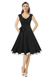 Killreal Women's V-Neck Sleeveless Vintage Cocktail Christmas Swing Dress - My时装实拍 - $12.99  ~ ¥87.04