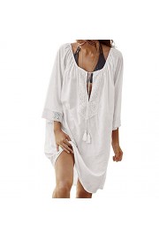 LA PLAGE Women's Loose Lace Knitted Swimsuit Cover Ups - My时装实拍 - $16.99  ~ ¥113.84