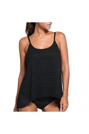 LA PLAGE Women's Two-piece Hollowed-out Tankini Swimwear Low Waist Bathing Suits - My look - $22.99 