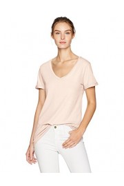 LAmade Women's Relax Fit V-Neck Roll Sleeve Tee - Moj look - $26.13  ~ 22.44€