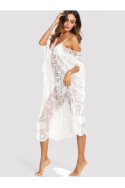 Lace Insert Embroidered Mesh Cover Up Dr - Moj look - $43.00  ~ 273,16kn