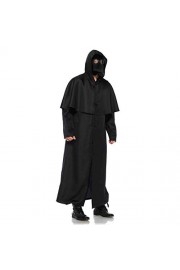 Leg Avenue Black Hooded Button Front Adult Costume Cloak - Moj look - $39.99  ~ 34.35€