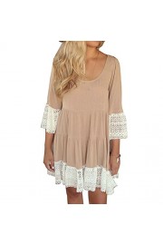 Loose Casual Dress, Casual Loose Dress, Lacey Half Sleeve Lace Patchwork Loose Beach Holiday Dress - Mein aussehen - $39.99  ~ 34.35€