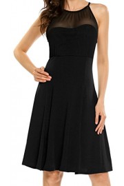 LuckyMore Women's Summer Sleeveless Halter Neck A line Pleated Cocktail Dress - My look - $9.99 