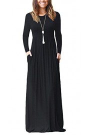 MISFAY Women Short Sleeve Loose Plain Maxi Dresses Casual Long Dresses Pockets - My look - $17.99 