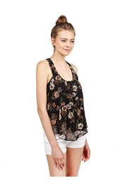 Made by Emma MBE Women's Cute Floral Scoop Neck Back Details Cami Tank - My look - $9.95 