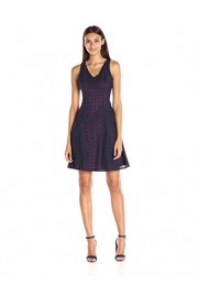 Maggy London Women's Circle In The Square Eyelet Fit-and-Flare Dress - Mi look - $65.22  ~ 56.02€