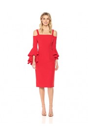 Maggy London Women's Cold Shoulder Sheath With Cascade Sleeve - My look - $66.00 