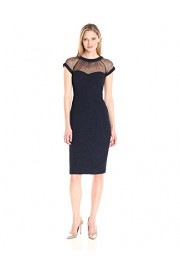 Maggy London Women's Illusion Cap-Sleeve Crepe Dress - Myファッションスナップ - $63.88  ~ ¥7,190