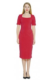 Marycrafts Women's Career Office Business Square Neck Sheath Dress - My look - $25.90 