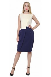 Marycrafts Women's Cocktail Party Guest Loose Color Block Shift Dress - My look - $17.90 