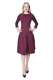 Marycrafts Women's Drop Waist Dress Retro 1920s Pleated Flapper Gown - Moj look - $29.90  ~ 25.68€
