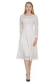 Marycrafts Women's Formal Midi Lace Dresses Cocktail Guest Party - My look - $29.90  ~ £22.72