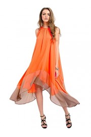 Milumia Women's Color-Block Chiffon Loose Long Maxi Dress - My时装实拍 - $19.99  ~ ¥133.94