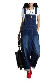 Minibee Women's Fahion Denim Bib Overalls/Jumpsuits/Baggy Pants - Moj look - $35.00  ~ 30.06€