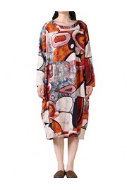 Minibee Women's Fashion Random Print Clothing With Pockets - Moj look - $35.00  ~ 222,34kn