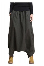 Minibee Women's Personalized Low Drop Crotch Harem Pants Fit US XS-L - Mi look - $35.00  ~ 30.06€